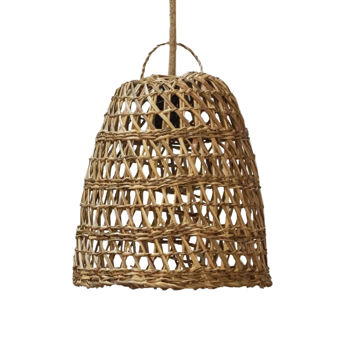 Lámpara Aplique de Manila Punto Coo Talla S + Soporte Blanco2