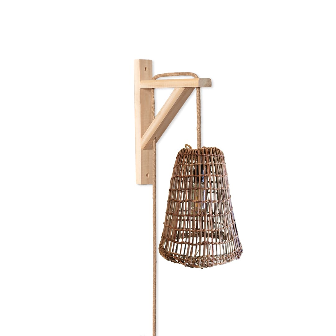 Lámpara Aplique Campiña de Manila Talla M + Escuadra2