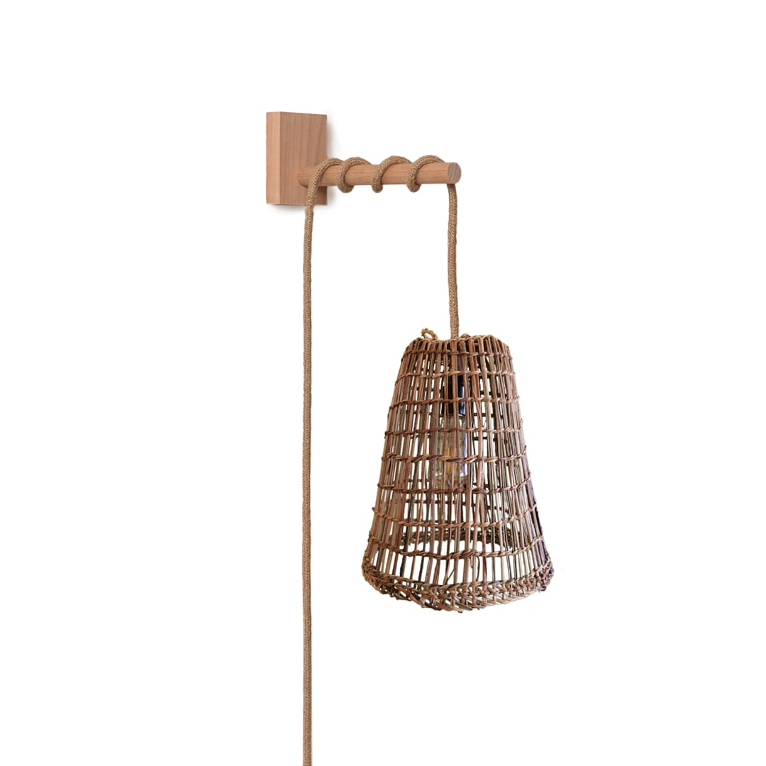 Lámpara Aplique Campiña de Manila Talla M + Soporte de Raulí1