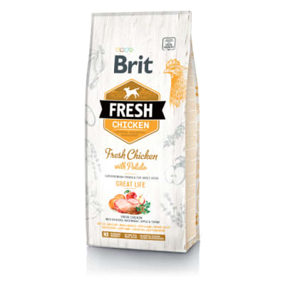 Brit Fresh Chicken With Potato Adult Great Life alimento para perro1