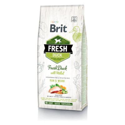 Brit Fresh Duck With Millet Active Run & Work alimento para perro