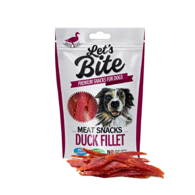 Brit Lets Bite Meat Snacks Duck Fillets Snack para perros1