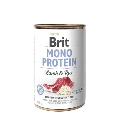 BRIT MONO PROTEIN LAMB RICE húmedo para perros1