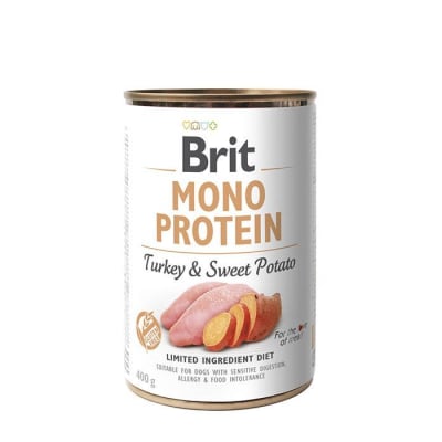 BRIT MONO PROTEIN TURKEY SWEET POTATO humedo para perros1