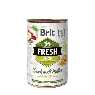 BRIT FRESH DUCK WITH MILLET húmedo para perros1