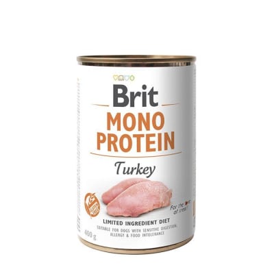 BRIT MONO PROTEIN TURKEY humedo para perros