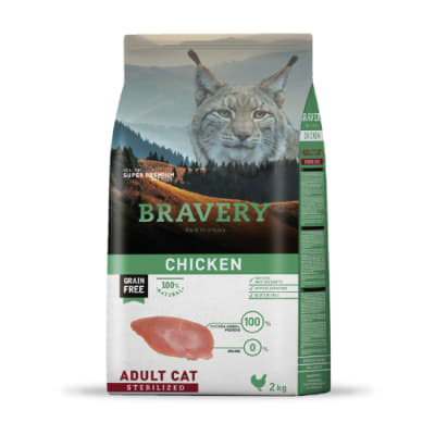 Bravery Cat Chicken Adult Sterilized alimento para gato