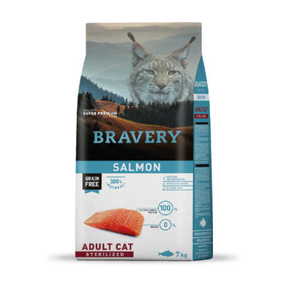 Bravery Salmon Adult Cat Sterilized alimento para gato1