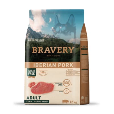 Bravery Pork Adulto Medium Large alimento para perro1