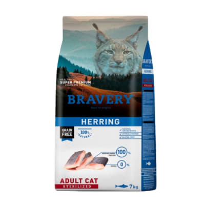BRAVERY HERRING ADULT CAT STERILIZED Alimento para gato