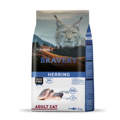 Bravery herring adult cat alimento para gato