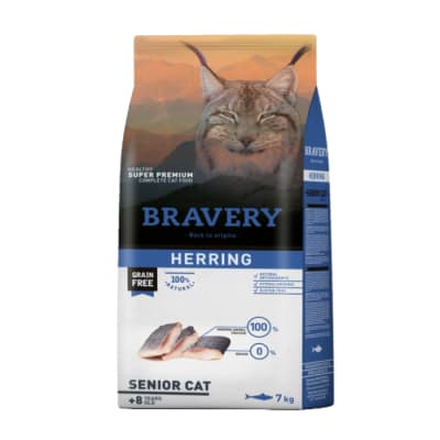 BRAVERY HERRING SENIOR CAT Alimento para gato