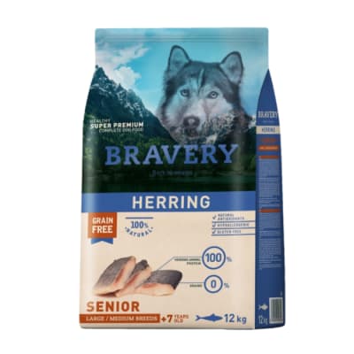BRAVERY HERRING SENIOR MEDIUM LARGE BREEDS Alimento para perro1