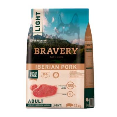 BRAVERY LIGHT IBERIAN PORK ADULT LARGE/MEDIUM BREEDS Alimento para perro