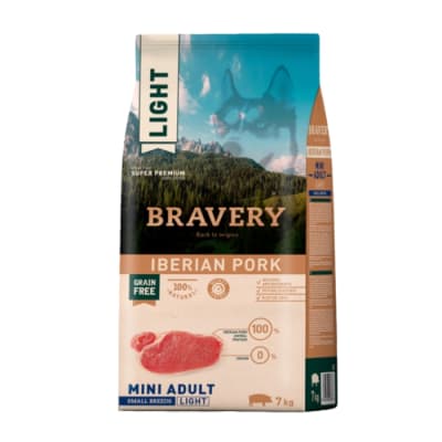 BRAVERY LIGHT IBERIAN PORK MINI ADULT SMALL BREEDS Alimento para perro1