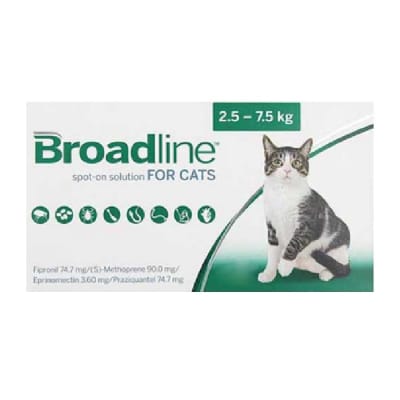 BROADLINE SPOT ON PIPETA GATO 2.5 a 7.5 KG