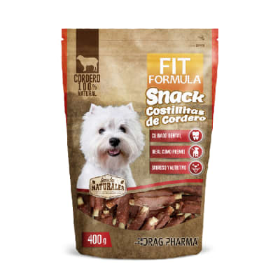 FIT FORMULA SNACK COSTILLITAS DECORDERO 400 GR snack para perros