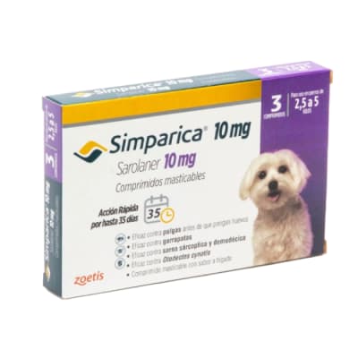 Simparica Antiparasitario Oral 3 Comp masticable para perros1