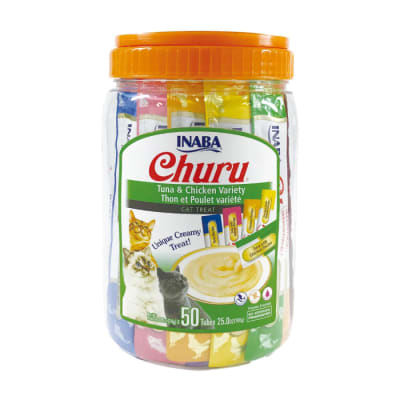 CHURU GATO VARIEDADES ATUN Y POLLO 50P
