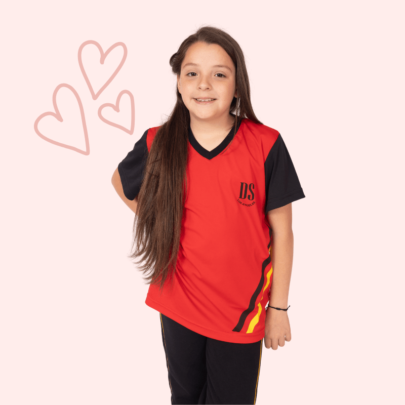 POLERA DEPORTE ROJA M/CORTA COLEGIO ALEMAN
