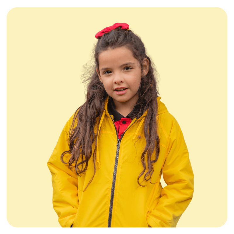 PARKA ESCOLAR  AMARILLO/NEGRA
