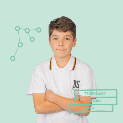 POLERA UNIFORME BLANCA M/CORTA COLEGIO ALEMAN