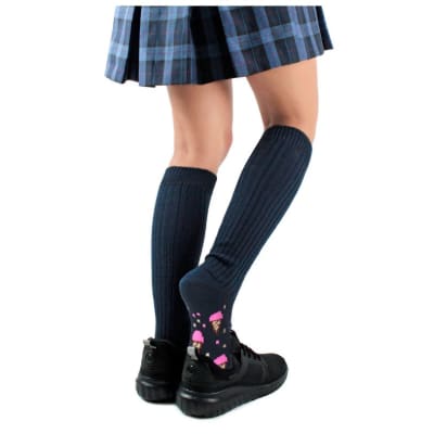 BIPACK CALCETA ALGODON AZUL MARINO