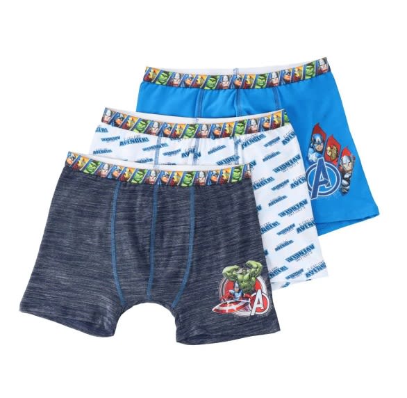 Bóxer Algodón Pack 3 Avengers Azul