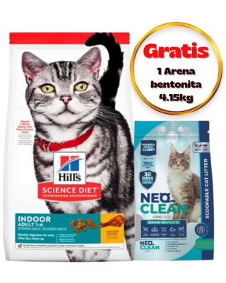 Hills SD Feline Indoor Adult 1.6kg - Promo Neo Clean Bentonita