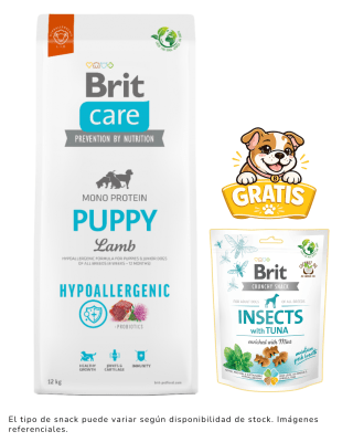 BRIT CARE DOG HYPOALLERGENIC PUPPY LAMB 12kg + 1 snack gratis