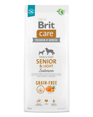 BRIT CARE GRAIN FREE SENIOR & LIGHT SALMÓN 12KG