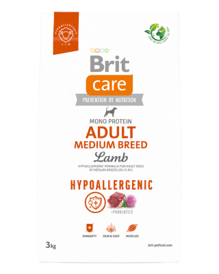 BRIT CARE ADULT MEDIUM BREED LAMB HYPOALLERGENIC 3kg - ALIMENTO PARA PERROS