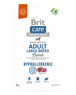 BRIT CARE DOG HYPOALLERGENIC ADULT LARGE BREED LAMB 3kg