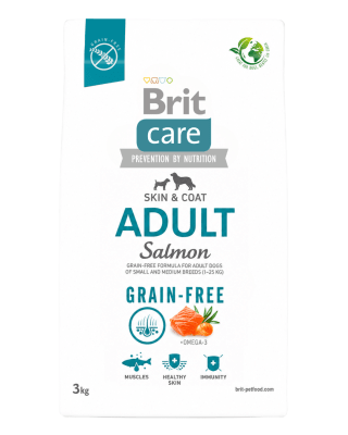 BRIT CARE GRAIN FREE ADULT SALMÓN 3kg