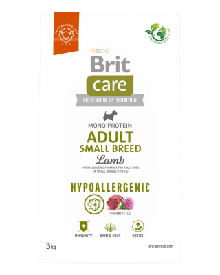 BRIT CARE ADULT SMALL BREED LAMB HYPOALLERGENIC 3KG - ALIMENTO PARA PERROS