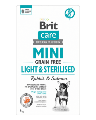 BRIT CARE GRAIN FREE MINI LIGHT & STERILISED 2kg