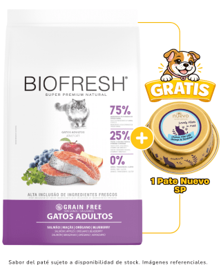 Biofresh GF Gato Adulto de Salmón 1.5kg + 1 pate Nuevo 85 gr gratis