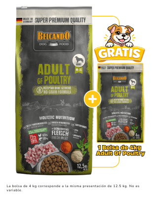 Belcando Adult GF Poultry 12.5kg + 4kg gratis