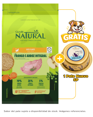 Guabi Natural Gato Filhote de Pollo y Arroz 1.5 Kg + 1 pate Nuevo SP gratis