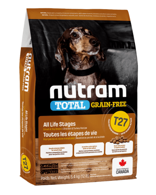 T27 NUTRAM TOTAL GRAIN FREE - TURKEY CHICKEN & DUCK SMALL DOG 5.4kg