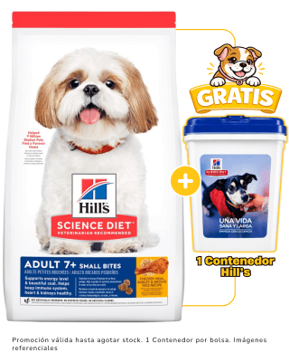 Hills SD Canine Adult 7+ Small Bites 6.8kg + 1 contenedor Hill's gratis
