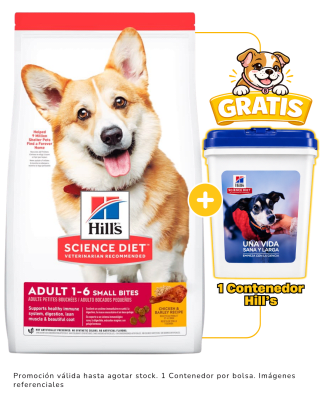 Hills SD Adult Small Bites Chicken 6.8 kg + 1 contenedor Hill's gratis