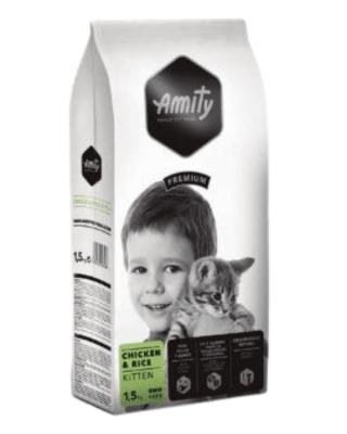AMITY CAT PREMIUM KITTEN CHICKEN & RICE 1.5 KG
