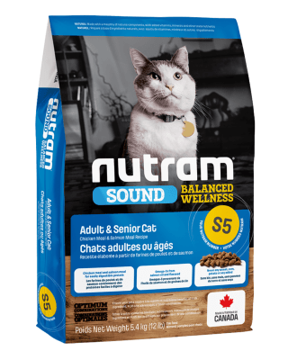 S5 NUTRAM SOUND ADULT & SENIOR CAT 5.4kg