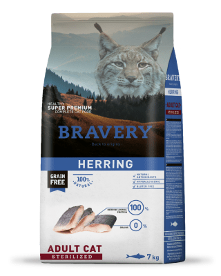 BRAVERY HERRING ADULT CAT STERILIZED 7kg