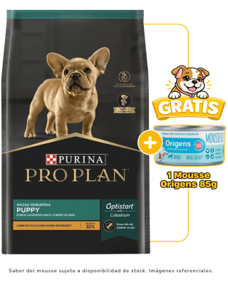 Pro Plan Cachorro Razas Pequeñas 3 Kg + 1 mousse Origens 85g gratis
