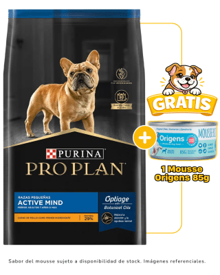 Pro Plan Active Mind Razas Pequeñas 3 Kg + 1 mousse Origens 85g gratis