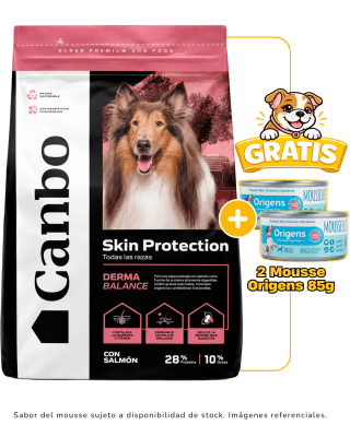 Canbo Adulto Skin Protection con Salmón Todas la Razas 15kg + 2 mousse Origens 85g gratis