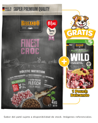 Belcando Finest Croc 4kg + 1 pouch Belcando 125gr gratis