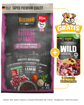 Belcando Finest GF Lamb (Cordero) 4kg + 1 pouch Belcando 125gr gratis